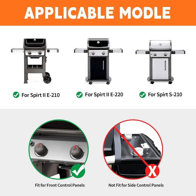 GGC 7637 Grill Grates for Weber Spirit E210 E220 S210 S220, 17.5" Cast Iron Cooking Grid for Weber Spirit 200&Spirit II 200 Series Gas Grills with Front Control Panel - Image 3